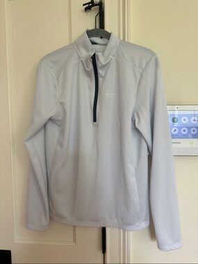 Vineyard Vines Light blue Striped Lightweight Quarter-Zip performance